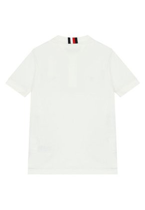 Polo Niño De Piqué De Algodón Orgánico Blanco Tommy Hilfiger