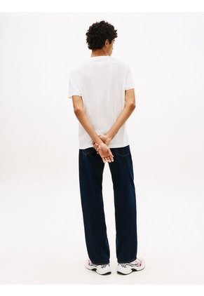 Camiseta Blanca De Corte Regular Con Logo Bordado Tommy Jeans