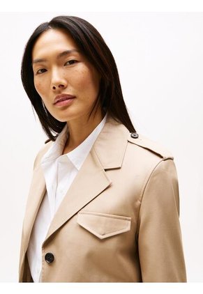 Chaqueta Beige De Estilo Militar Tommy Hilfiger