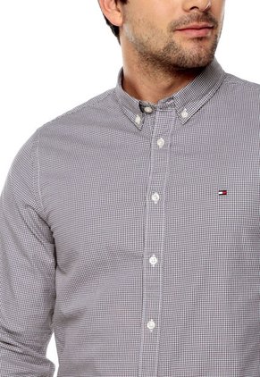 Camisa Gris-Blanco Tommy Hilfiger