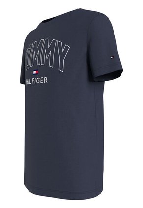 Camiseta Azul Manga Corta Con Logo Gráfico Tommy Hilfiger