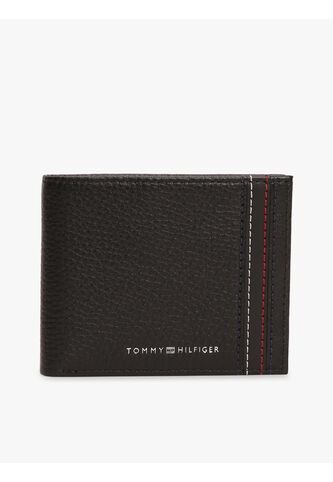 Billetera Negra Plegable De Cuero Tommy Hilfiger Tommy Hilfiger