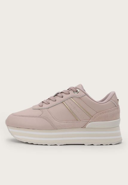Tenis Lifestyle Palo Rosa-Beige-Blanco Tommy Hilfiger