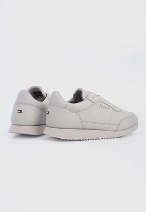 Tenis Lifestyle Beige Tommy Hilfiger Runner Lo Leather