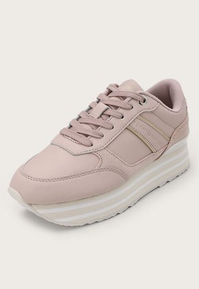 Tenis Lifestyle Palo Rosa-Beige-Blanco Tommy Hilfiger