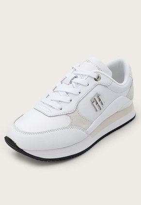 Tenis Lifestyle Blanco-Beige-Dorado Tommy Hilfiger