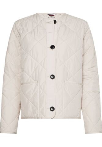 Chaqueta Acolchada Corta Sin Cuello Mujer Blanco Tommy Hilfiger Tommy Hilfiger