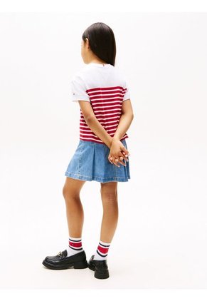 Camiseta Roja Amplia De Rayas Tommy Hilfiger