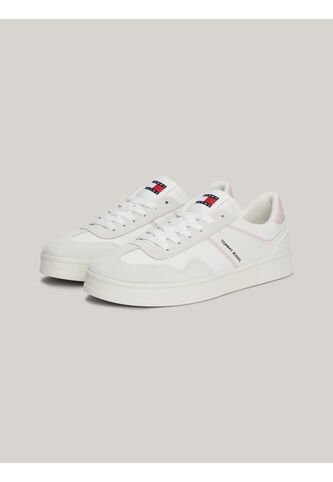 Tenis Rosa The Greenwich De Cuero Con Logo Tommy Hilfiger Tommy Hilfiger