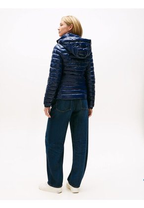 Chaqueta Azul Repelente Al Agua Con Plumón Tommy Hilfiger