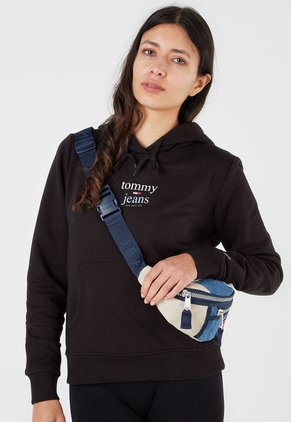 Hoodie Negro-Blanco-Celeste Tommy Jeans