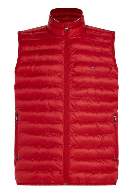 Chaleco Acolchado Plegable Con Cierre Hombre Rojo Tommy Hilfiger