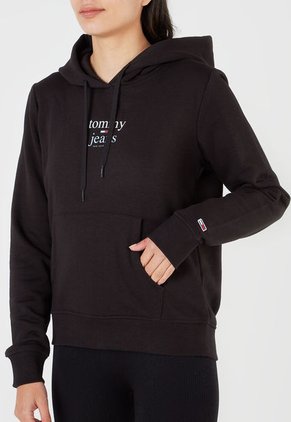 Hoodie Negro-Blanco-Celeste Tommy Jeans