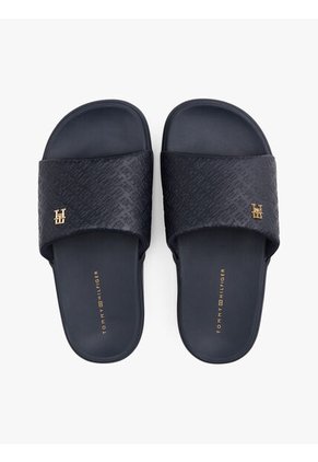 Sandalias Azul De Plataforma Con Monogramas TH Tommy Hilfiger