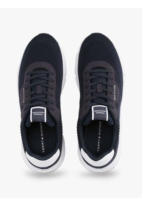 Tenis Azul De Punto Ligeras Con Logo Tommy Hilfiger