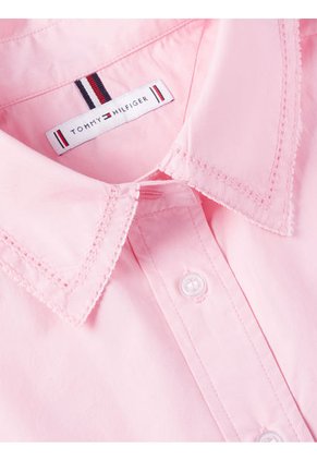 Vestido Camisero Rosado De Algodón Para Mujer Tommy Hilfiger