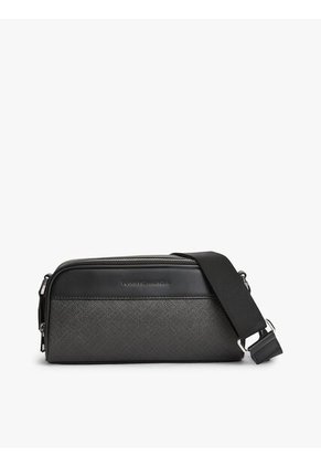 Bolso Negro Cruzado Con Logo En Relieve Tommy Hilfiger