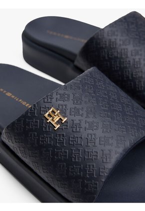 Sandalias Azul De Plataforma Con Monogramas TH Tommy Hilfiger