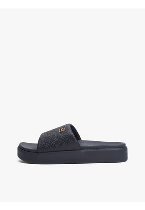 Sandalias Azul De Plataforma Con Monogramas TH Tommy Hilfiger