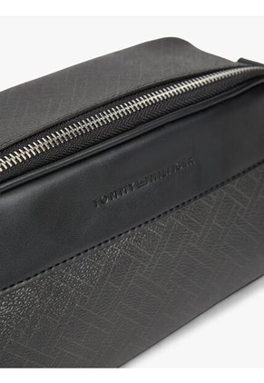 Bolso Negro Cruzado Con Logo En Relieve Tommy Hilfiger