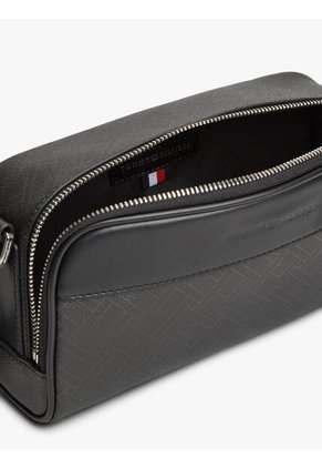 Bolso Negro Cruzado Con Logo En Relieve Tommy Hilfiger