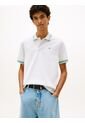 Polo Gris De Corte Regular Ribeteado Con Logo Tommy Jeans de Tommy Hilfiger
