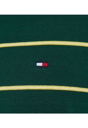 Camiseta Verde Regular Fit A Rayas Tommy Hilfiger