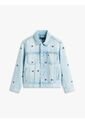 Chaqueta Celeste Denim Trucker Con Logos Bordados Tommy Hilfiger de Tommy Hilfiger