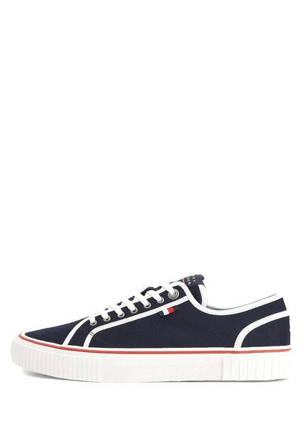 Tenis De Lona Con Suela Vulcanizada Tommy Hilfiger