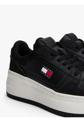 Tenis Negro Retro De Plataforma Tommy Hilfiger