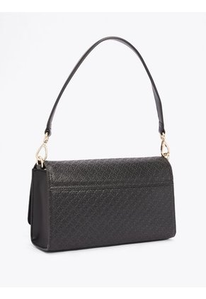 Bolso Negro De Hombro Con Monograma TH Tommy Hilfiger