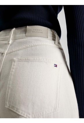Pantalones Blanco De Talle Alto Y Pierna Ancha Tommy Hilfiger