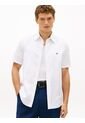 Camisa Blanca Lino Solida De Corte Regular Tommy Hilfiger de Tommy Hilfiger