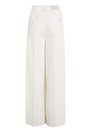 Pantalones Blanco De Talle Alto Y Pierna Ancha Tommy Hilfiger