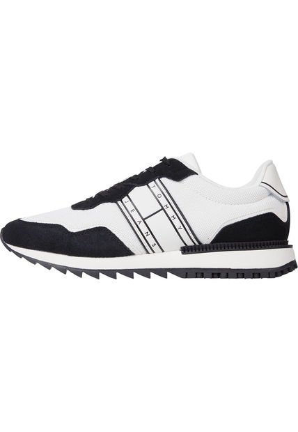 Tenis Negro Runner Con Logo Tommy Hilfiger