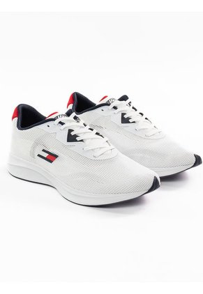 Tenis Blanco De Running Sport En Malla Tommy Hilfiger