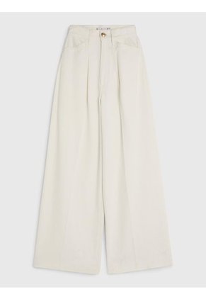 Pantalones Blanco De Talle Alto Y Pierna Ancha Tommy Hilfiger