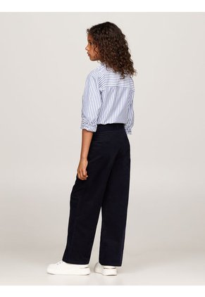 Pantalón Azul Chino De Pana Con Pierna Ancha Tommy Hilfiger