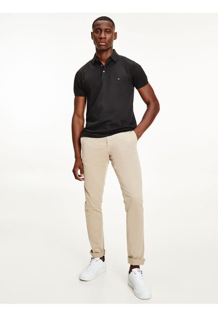 Polo Manga Corta Slim Fit Negro 985
