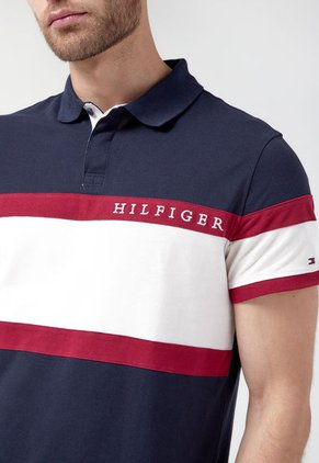 Polo Azul-Beige-Vinotinto Tommy Hilfiger