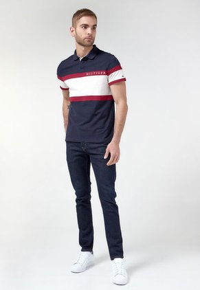 Polo Azul-Beige-Vinotinto Tommy Hilfiger