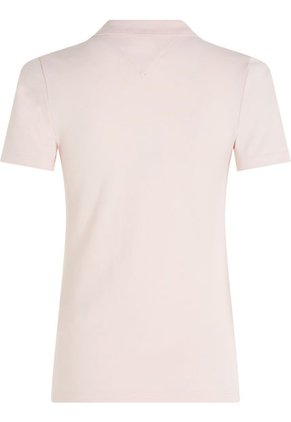 Polo Rosa De Corte Slim Con Logo Distintivo Para Mujer Tommy Hilfiger