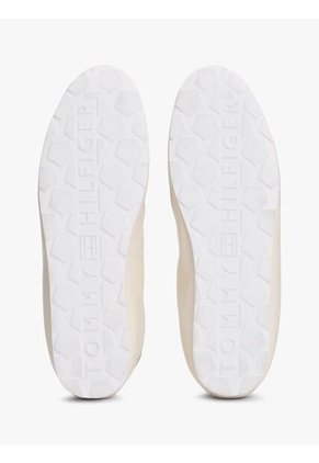 Tenis Beige Tommy Hilfiger Low Profile Runner De Cuero Tommy Hilfiger