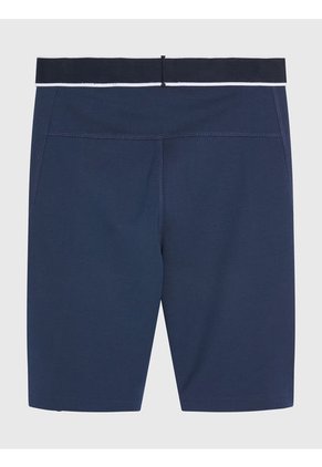 Bermudas De Felpa De Algodón Orgánico Y Parche Mujer Azul Tommy Jeans