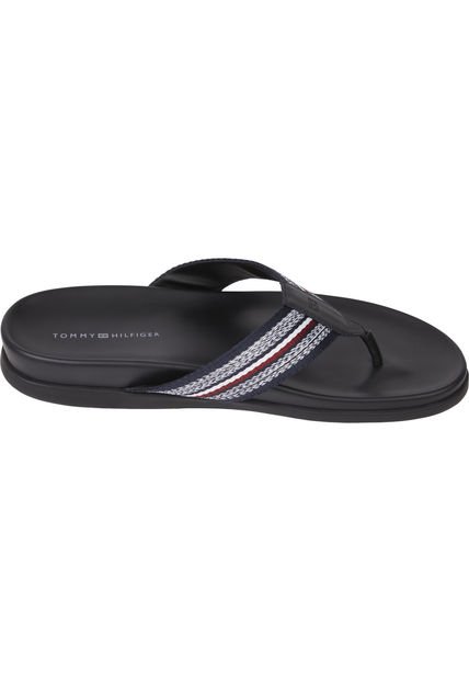 Sandalias Corporate Mixtas De Cuero Hombre Negro Tommy Hilfiger