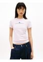 Camiseta Rosa Essential De Corte Slim Tommy Jeans de Tommy Hilfiger