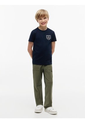Camiseta Multicolor De Punto Con Contorno Del Logo Tommy Hilfiger