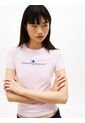 Camiseta Rosa Essential De Corte Slim Tommy Jeans de Tommy Hilfiger