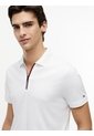 Polo Blanco En Algodón Fluido De Corte Regular Tommy Hilfiger de Tommy Hilfiger