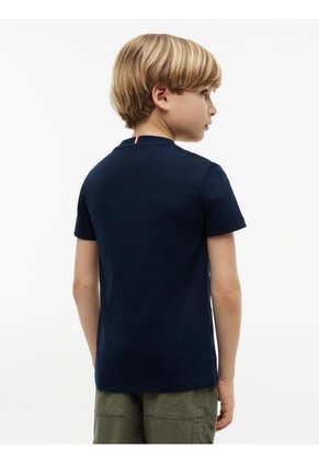 Camiseta Multicolor De Punto Con Contorno Del Logo Tommy Hilfiger